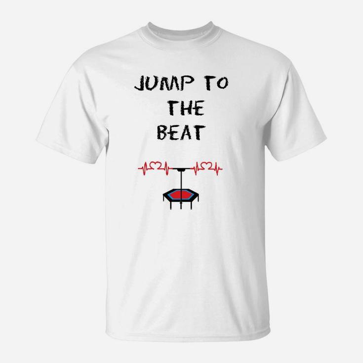 Jump to the Beat T-Shirt, Trampolin-Motiv Musik Tee