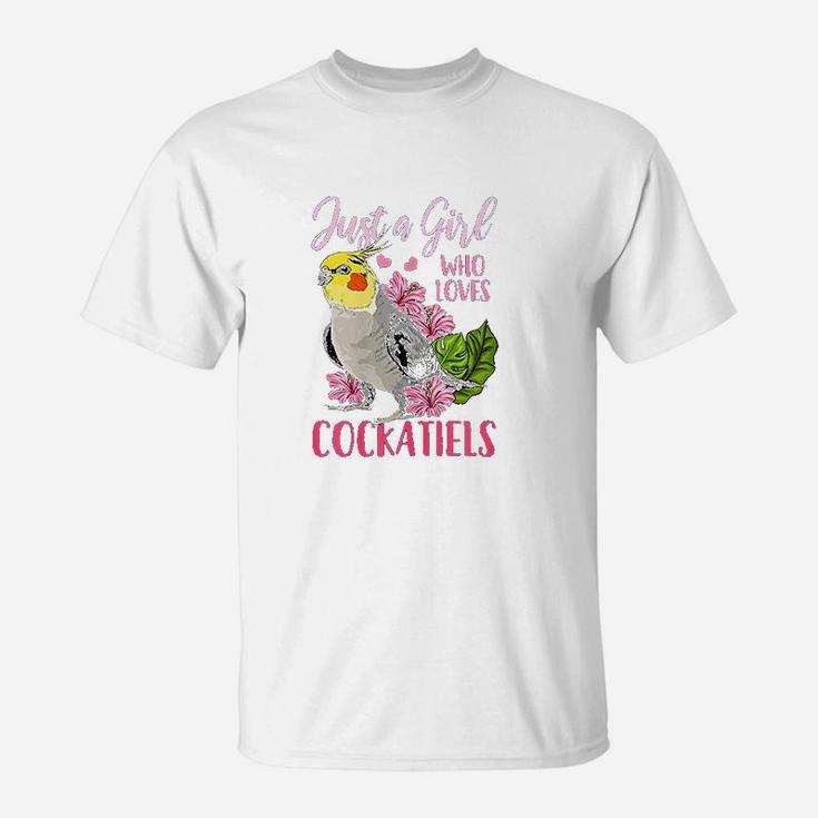 Just A Girl Who Loves Cockatiels Cute T-Shirt