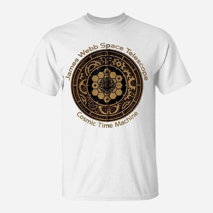 Jwst James Webb Space Telescope Cosmic Time Machine Brass Zip Hoodie T-Shirt