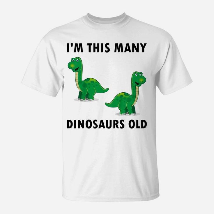 Kids 2 Years Old Boy Dinosaurs Lover 2Nd Birthday Kids Toddler T-Shirt