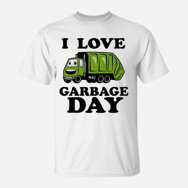 Kids I Love Garbage Day - Little Boys Trash Truck T-Shirt