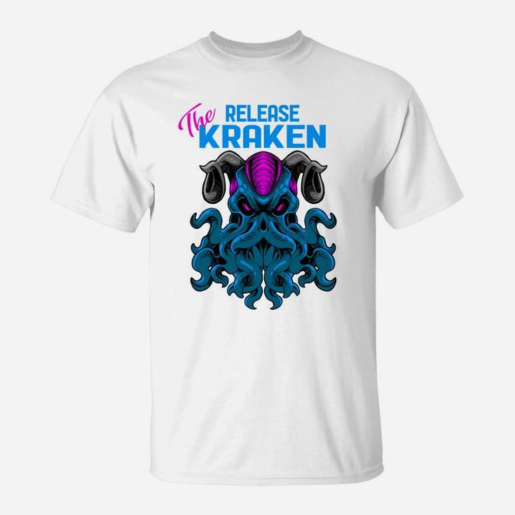 Kraken Sea Monster Vintage Release The Kraken Giant Kraken T-Shirt