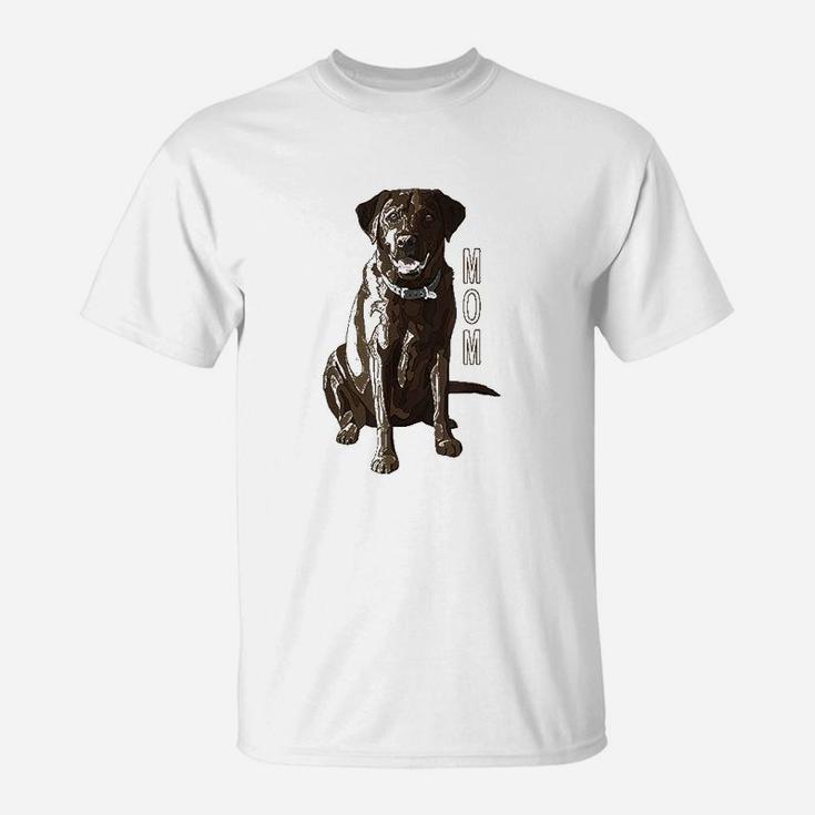 Lab Mom Chocolate Labrador Retriever Dog Lover T-Shirt