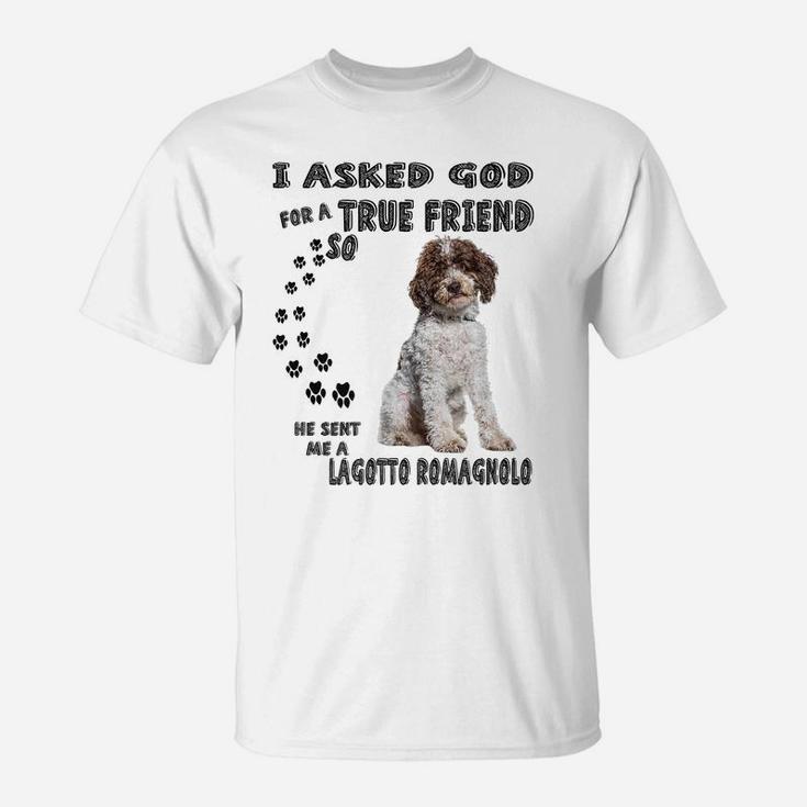 Lagotto Romagnolo Saying Mom Dad Print, Italian Water Dog T-Shirt