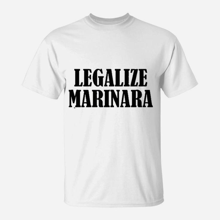 Legalize Marinara Funny Legalization Pasta Sauce Design T-Shirt