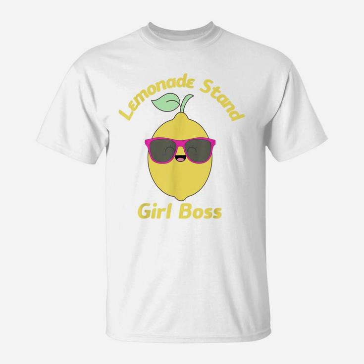 Lemonade Stand Girl Boss Pink Lemonade Crew Summer Fruit T-Shirt