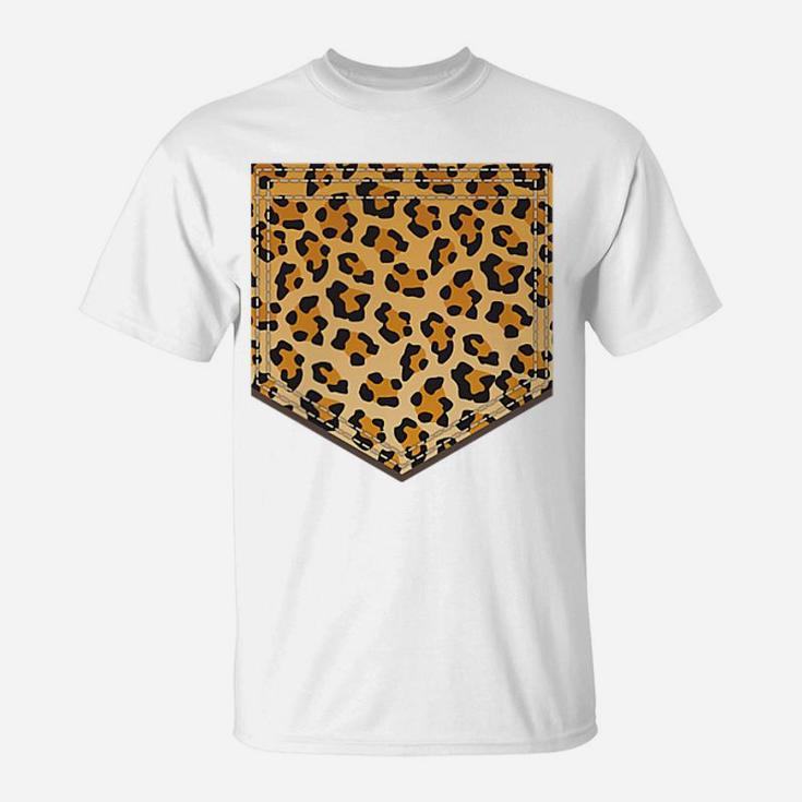 Leopard Print Pocket Shirt | Cool Animal Lover Cheetah Gift T-Shirt