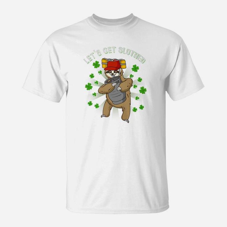 Lets Get Slothed Irish Cute Sloth Irish T-Shirt