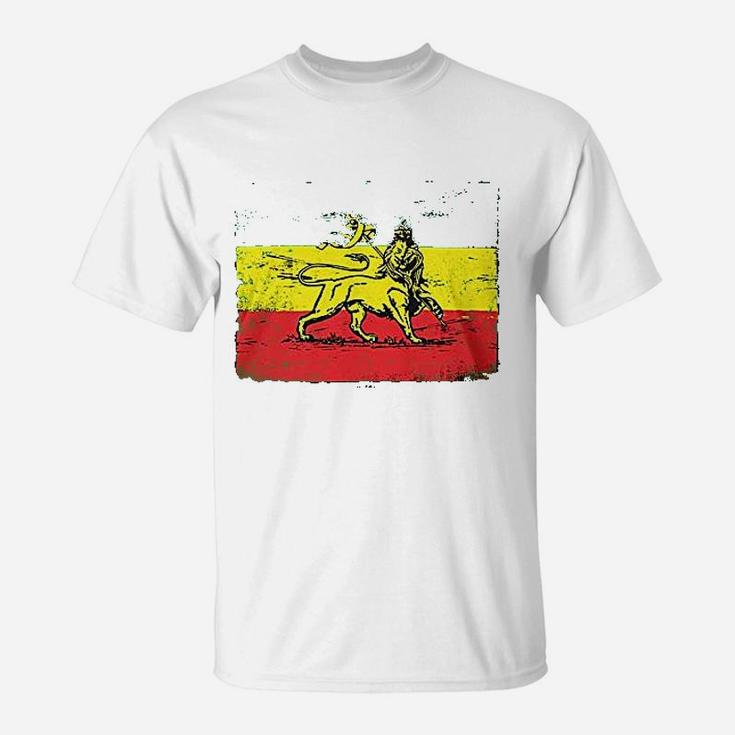 Lion Flag Rasta Jamaican Religion Pride T-Shirt