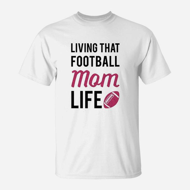 Living That Football Mom Life Athletic Gray T-Shirt