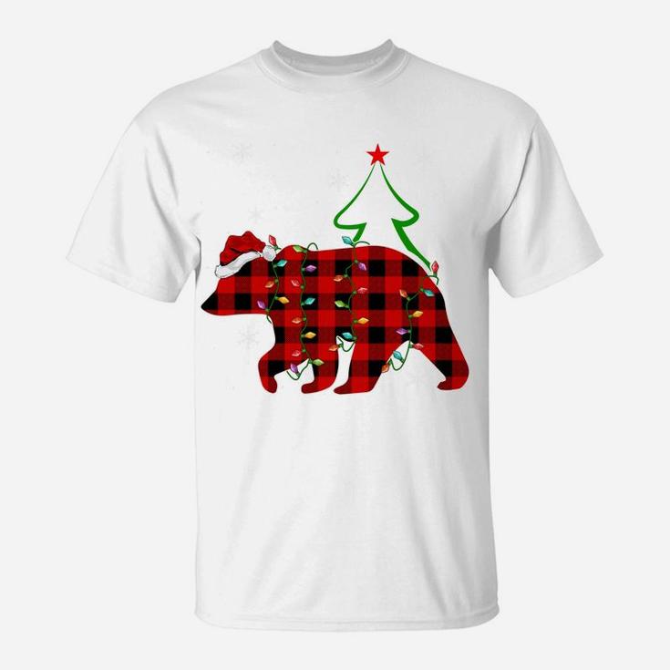 Matching Buffalo Plaid Christmas Sister In Law Bear Pajama T-Shirt