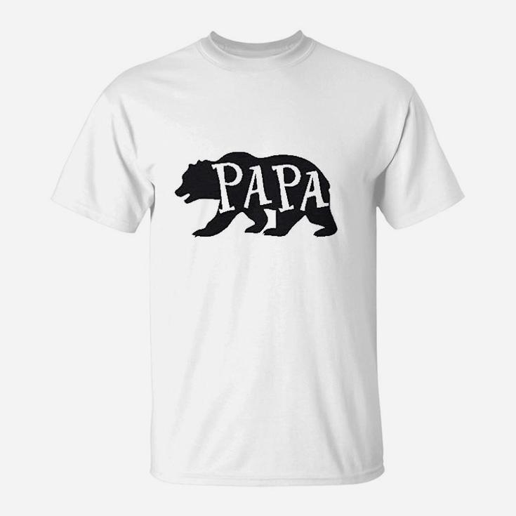 Matching Father And Son Papa Bear Daddy Bear Little Baby Family T-Shirt