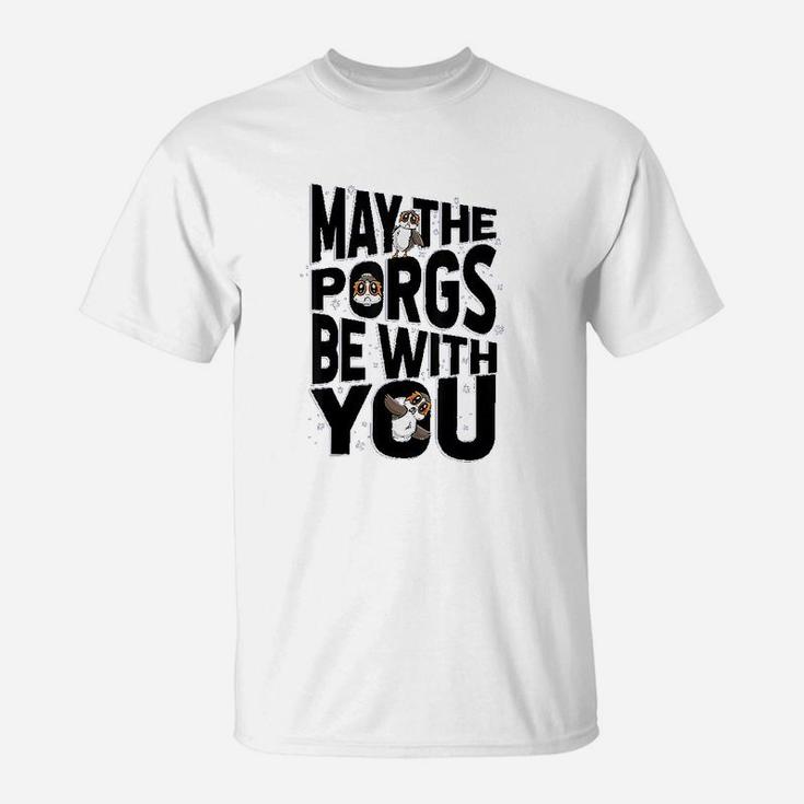 May The Porgs Be With You May The 4th Cute Galaxy T-Shirt