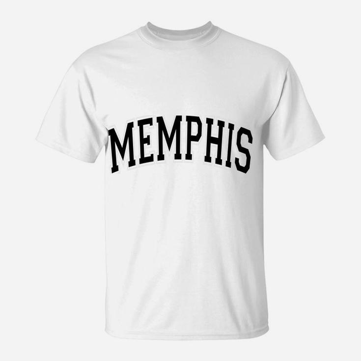 Memphis Varsity Style Blue With Black Text T-Shirt
