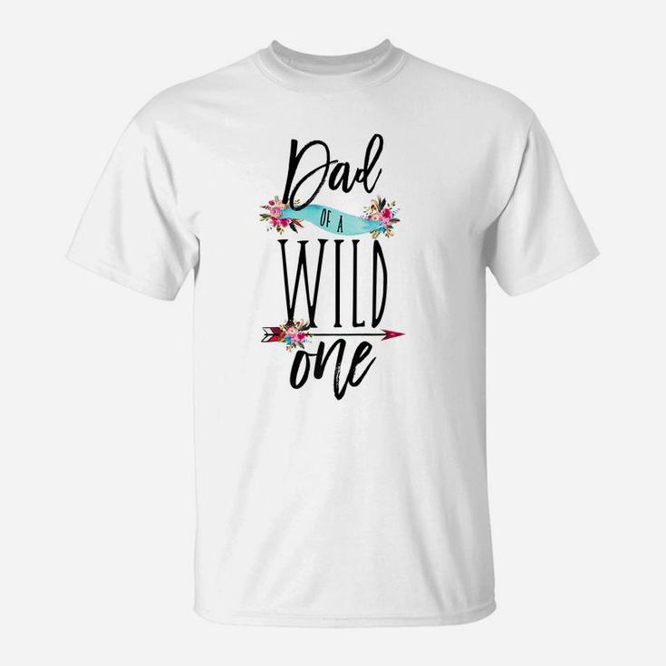Mens Dad Of A Wild One Shirt Boho 1St Birthday Daddy Family Gift T-Shirt