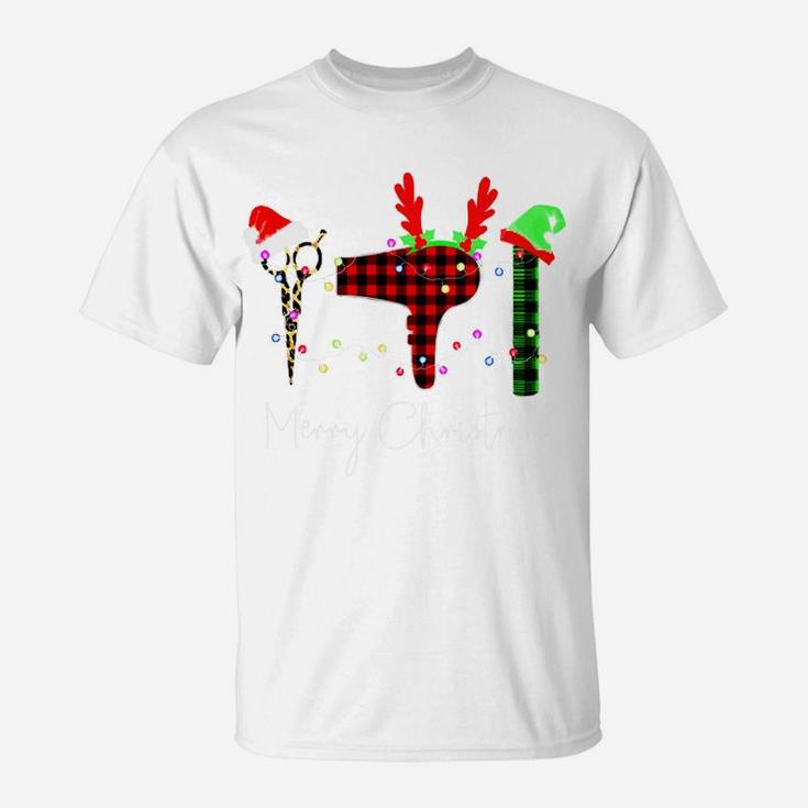 Merry Christmas Hairstylist Funny Tool Hairdresser Barber T-Shirt