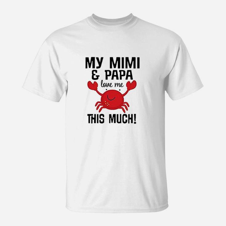 Mimi And Papa Love Me Crab Baby T-Shirt