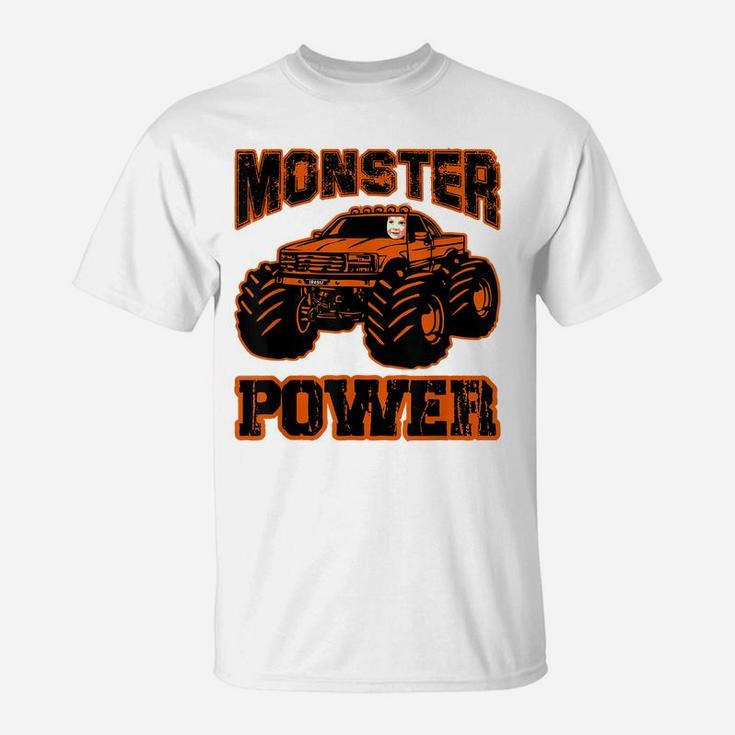 Monster Power Boy In Monster Truck T-Shirt