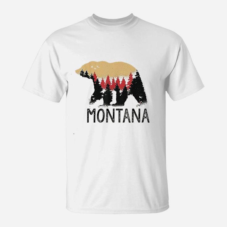 Montana Vintage Grizzly Bear Nature Outdoor Souvenir Gift T-Shirt