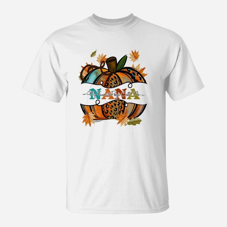 My Favorite Peeps Call Me Nana Shirt Pumpkin Grandma Sweatshirt T-Shirt