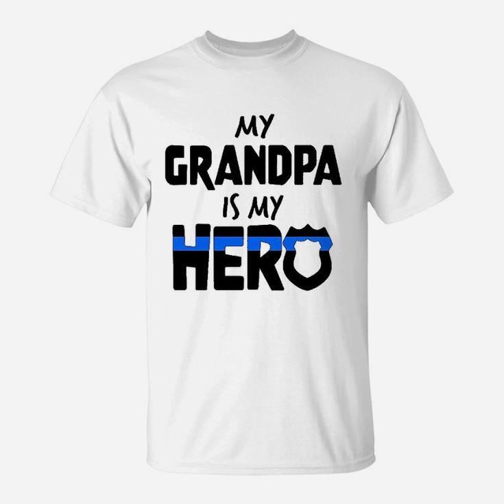 My Grandpa Is My Hero Police Officer T-Shirt