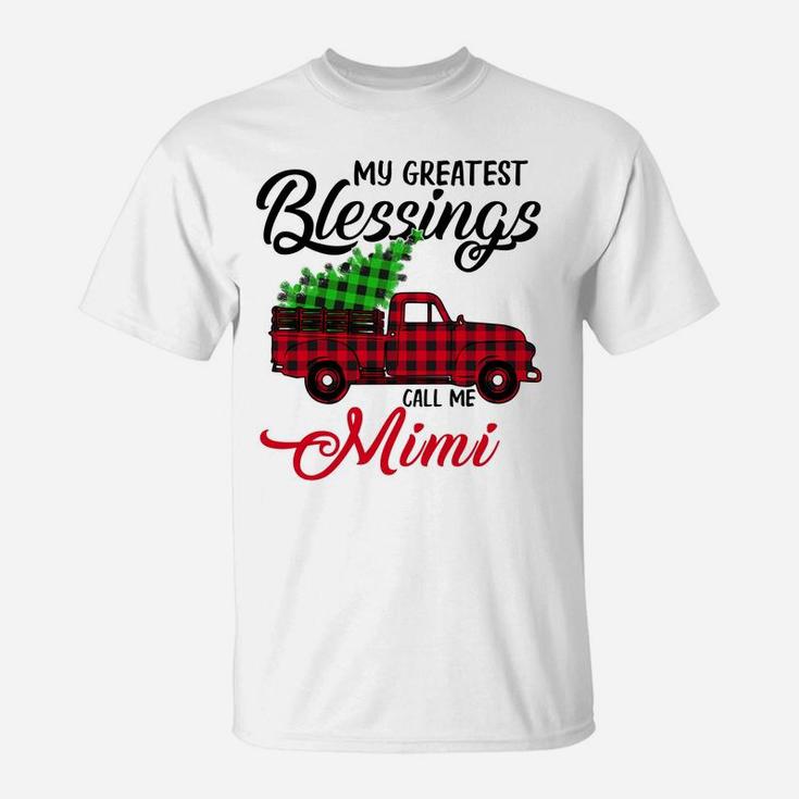My Greatest Blessings Call Me Mimi Xmas Gifts Christmas T-Shirt