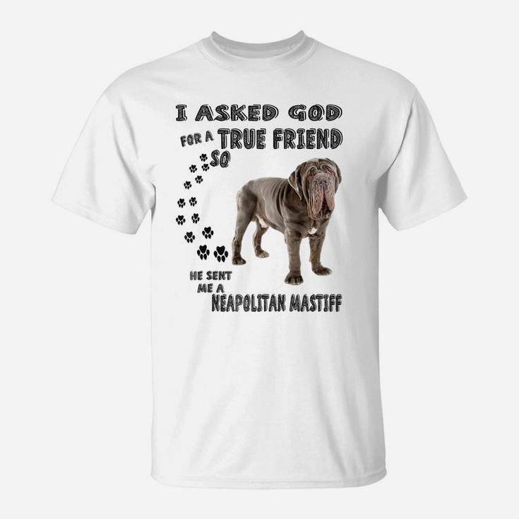 Neapolitan Mastiff Quote Mom Dad, Mastino Napoletano Dog Raglan Baseball Tee T-Shirt
