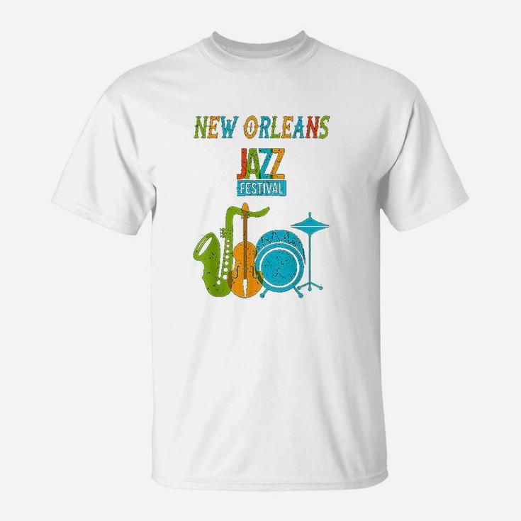 New Orleans Festival Of Jazz Music Gift Louisiana Jazz T-Shirt