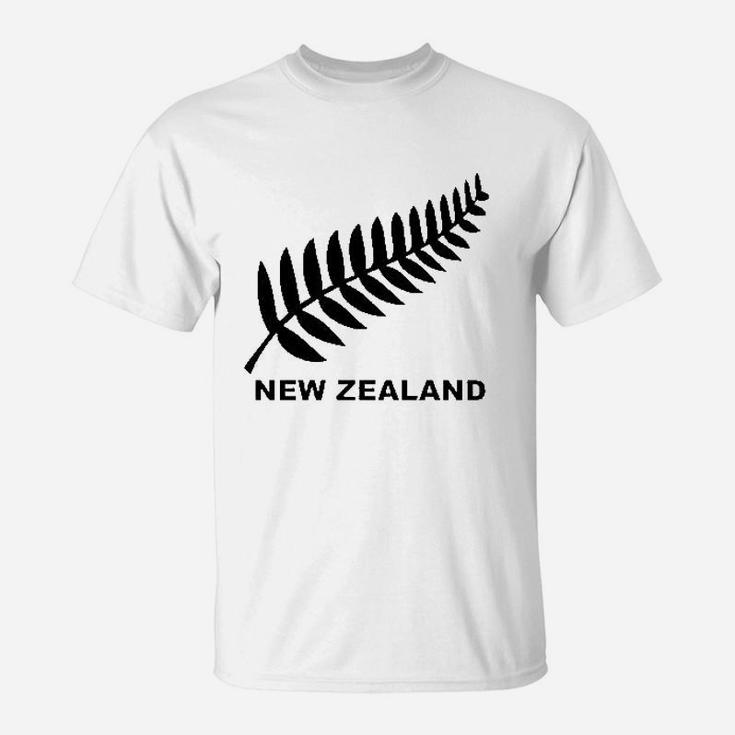 New Zealand Retro Soccer Rugby Kiwi Fern Crest T-Shirt