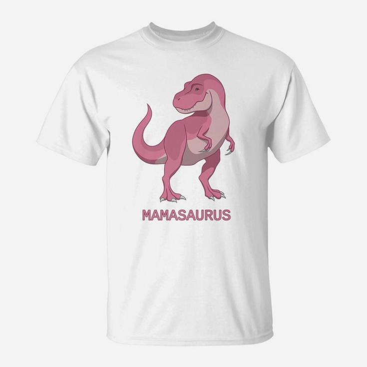 Pink Lady Mamasaurus T-Rex Dinosaur T-Shirt