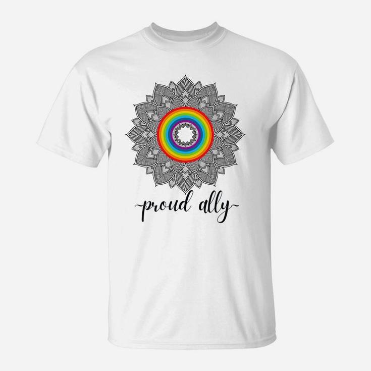 Proud Ally Lgbtqia Gay Pride Month Celebration T-Shirt
