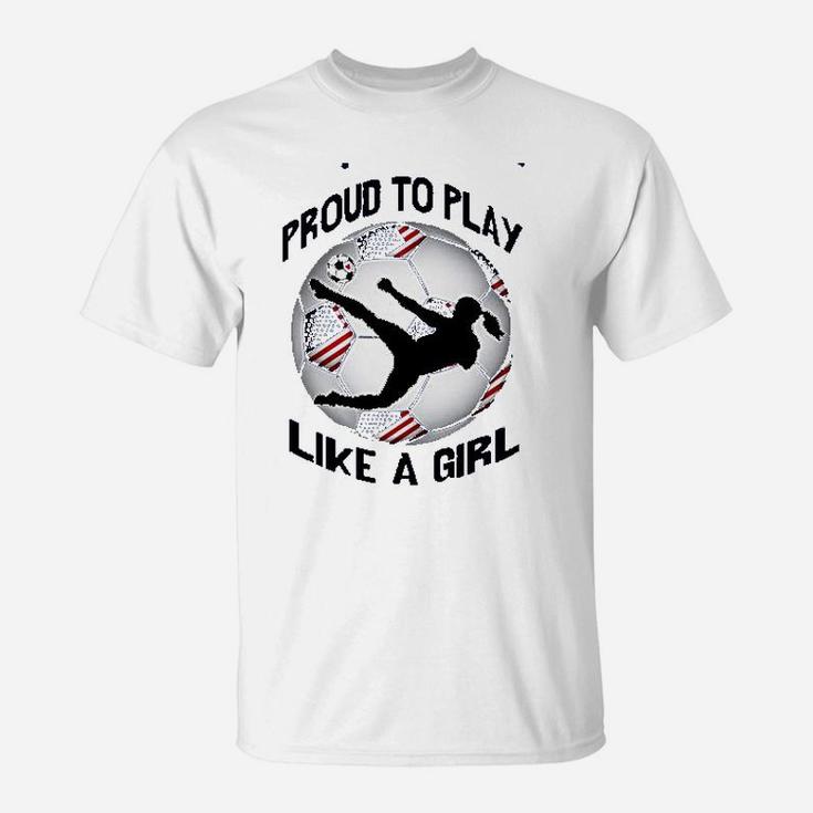 Proud To Play Us Flag Women T-Shirt