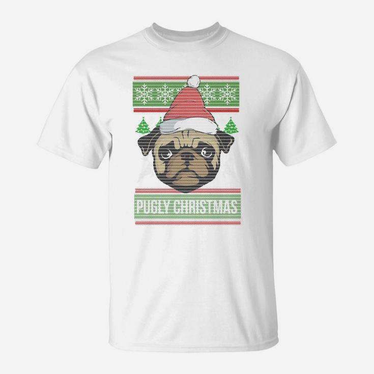 Pugly Christmas Ugly Sweater Sweatshirt Pug Dog Xmas Gift T-Shirt