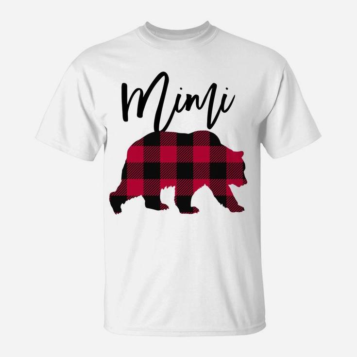 Red Buffalo Plaid Mimi Bear - Christmas Gift For Grandma Sweatshirt T-Shirt