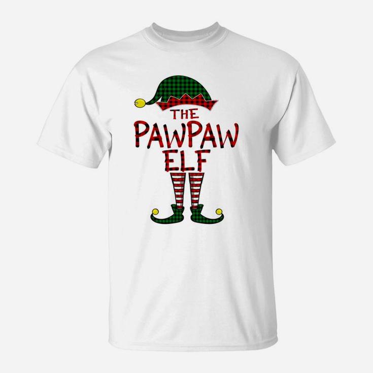 Red Plaid Pawpaw Elf Matching Family Christmas Pajama Daddy Sweatshirt T-Shirt