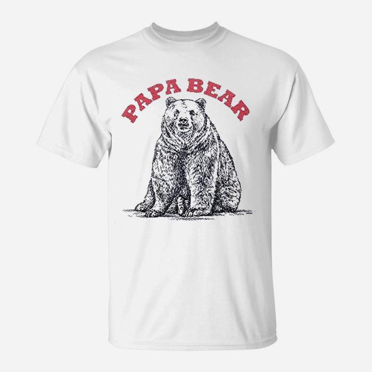 Retreez Funny Papa Bear For Dads Graphic Printed T-Shirt