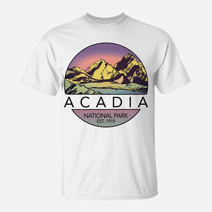 Retro Vintage Acadia National Park Long Sleeve Tee Shirt T-Shirt