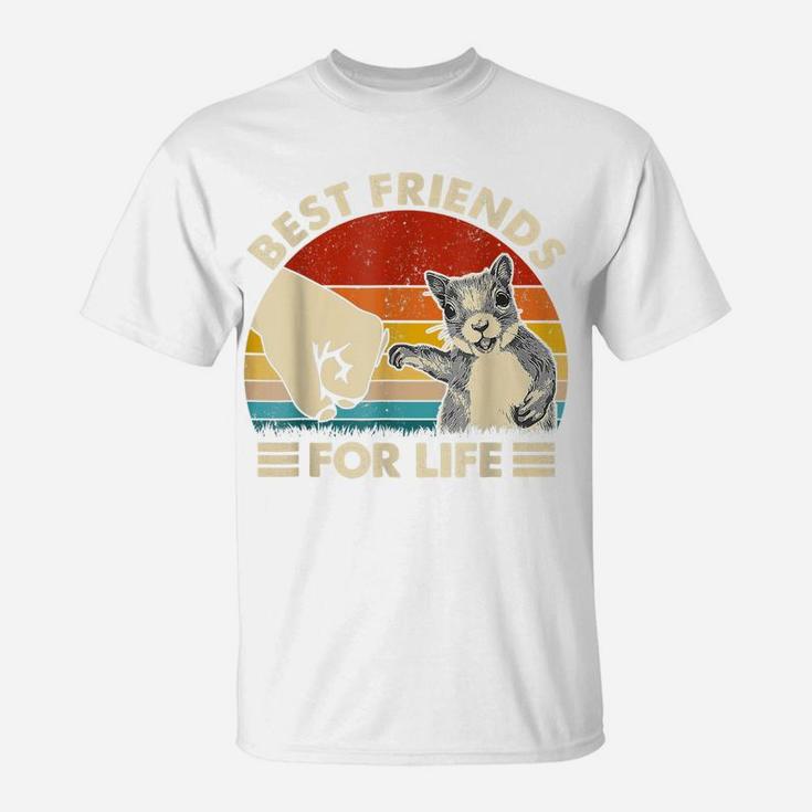 Retro Vintage Squirrel Best Friend For Life Fist Bump T-Shirt