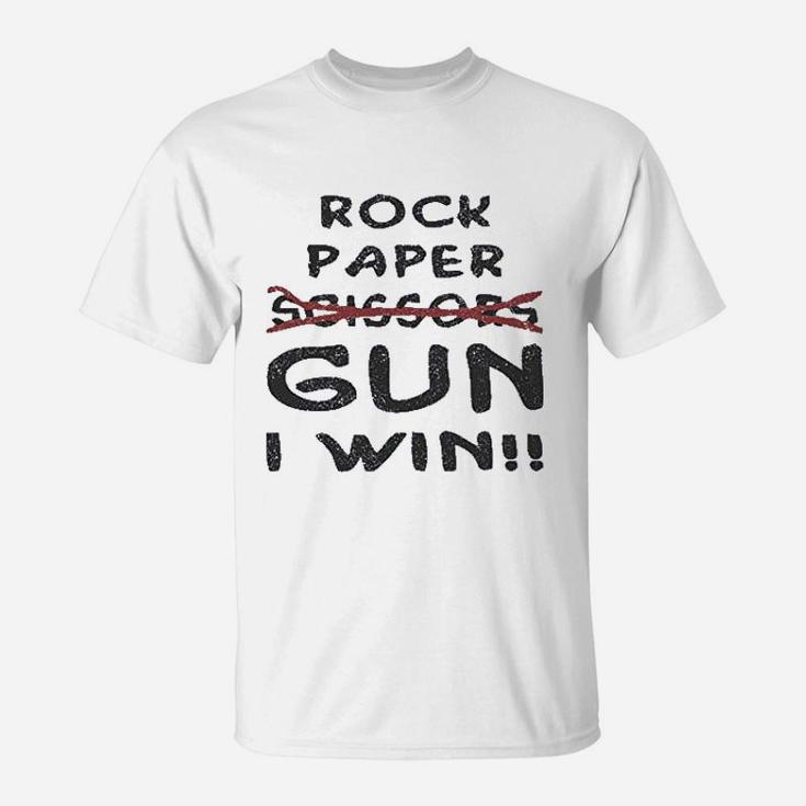 Rock Paper Scissors I Win  Support T-Shirt