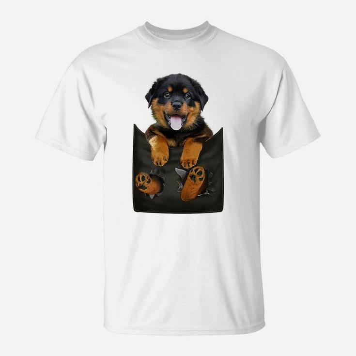 Rottweiler In Pocket Puppy T-Shirt
