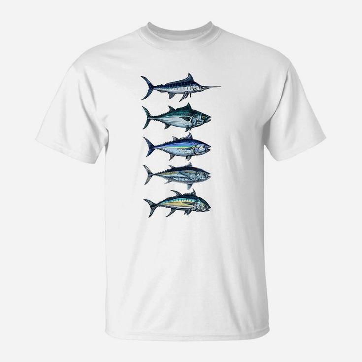 Saltwater Fish Species Swordfish Fishing Camping Hunting T-Shirt