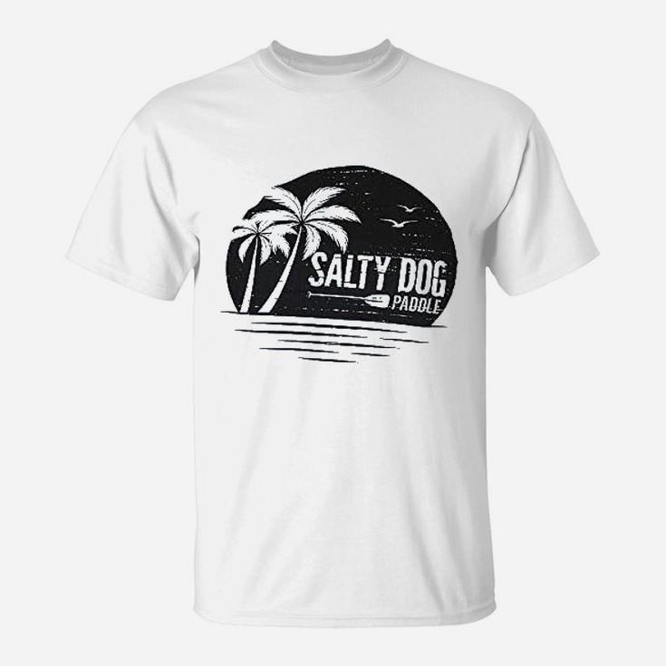 Salty Dog Ringspun Relaxed Fit Retro Beach Ocean Sunset T-Shirt