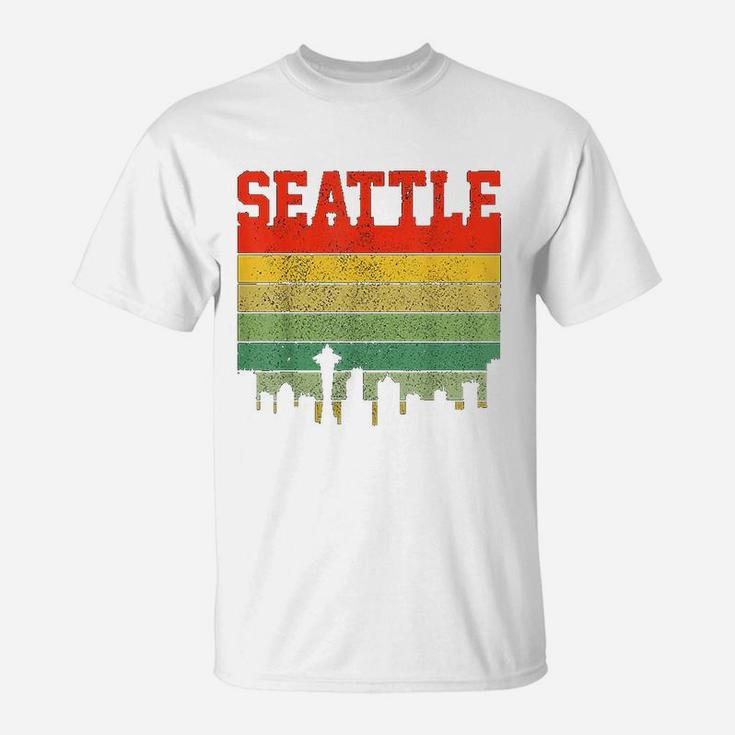 Seattle Skyline Vintage Washington T-Shirt