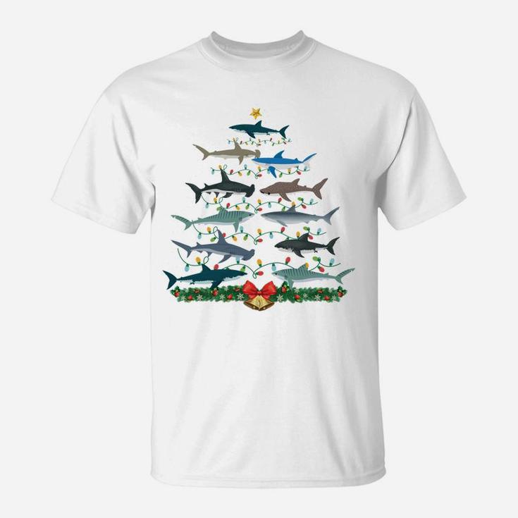 Shark Christmas Tree Ornament, Funny Shark Lovers Xmas Gifts Sweatshirt T-Shirt