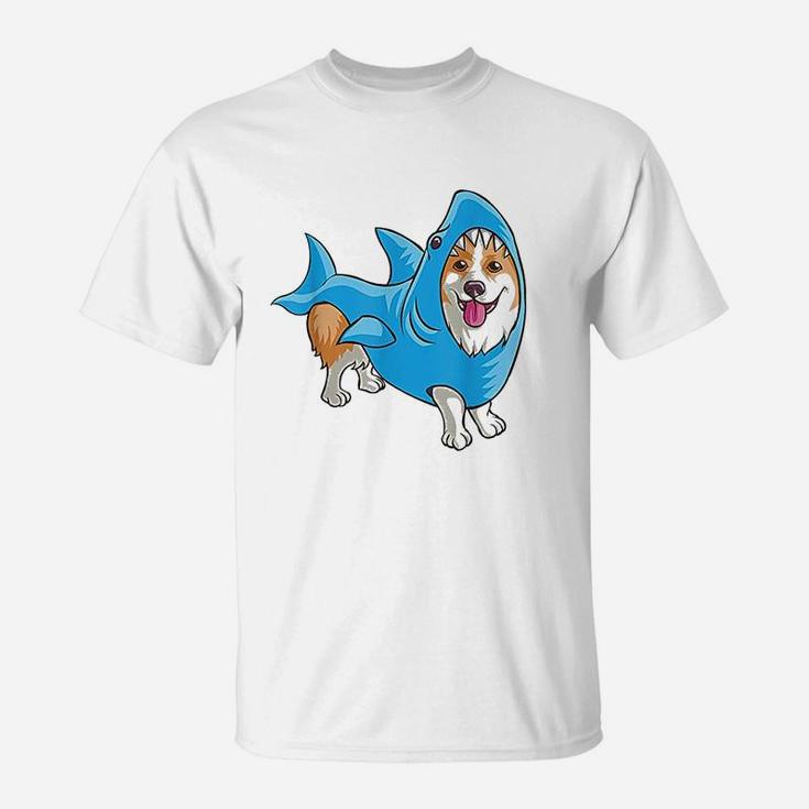 Shark Corgi Funny Dog Suit Puppy Great White Gift T-Shirt