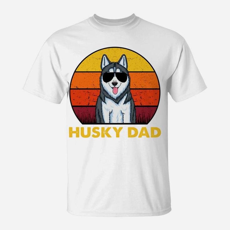 Siberian Husky Dog Dad Sunset Vintage Siberian Husky Dad Sweatshirt T-Shirt