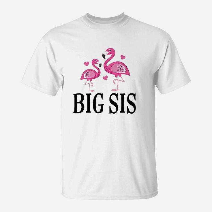 Sister Announcement Flamingo Sister T-Shirt