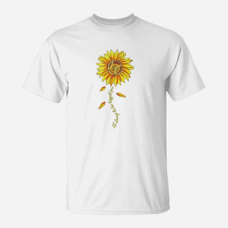 Softball Lover  I Woll Be Her Biggest Fan Always Sunflower T-Shirt