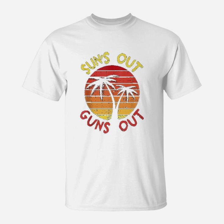 Suns Out Palm Beach Retro 80S Summer Vacation Muscle T-Shirt
