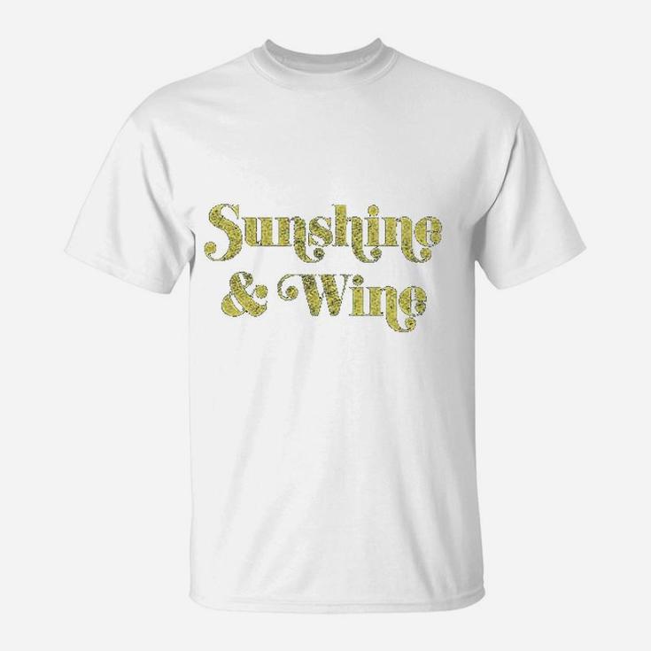 Sunshine And Wine Funny Summertime Drinking T-Shirt